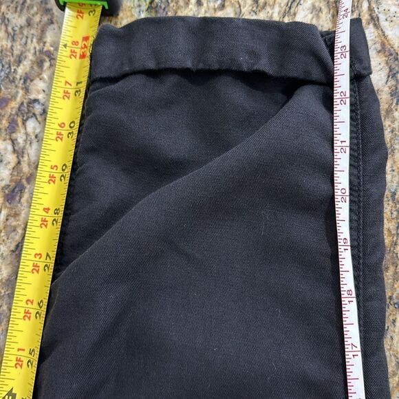 ❤️Last Chance Calvin Klein Black Linen Blend Tapered Leg Mid Rise Pants Size M - Picture 10 of 11